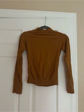 Halfdays Athletic Ski Top in Saddle Brown, Size M